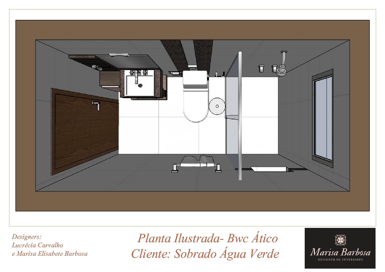 Projeto de interiores para banheiro social